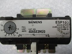 SIEMENS 48ASE3M20 RELAY 9-18AMP UNMP