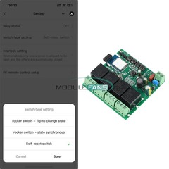 AC 220V Smart 4-CH RF 433MHz WiFi Remote Control Relay Switch Module Tuya APP
