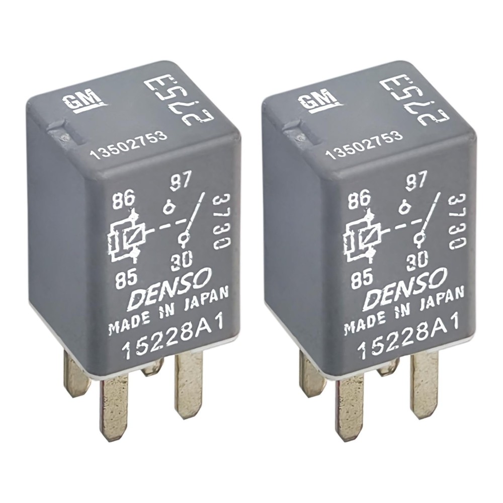 2Pcs 13502753 2753 12VDC 20A 4Pins Mini Micro Multi-Purpose Relay