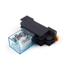 Coil Power Relay AC 220V 10A DPDT for Compressor Motors, 8 Pole with Socket…