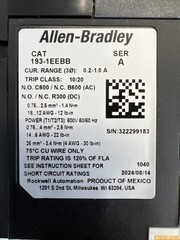 Allen-Bradley 193-1EEBB Ser A 0.2-1.0A Overload Relay with 193-1EPB