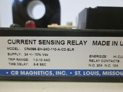 CR Magnetics, Current Sensing Relay, CR4395-EH, New