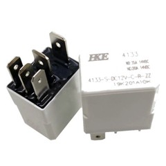 2PCS HKE 4133-S-DC12V-C-R-ZZ 12VDC Power Relay 5Pins White
