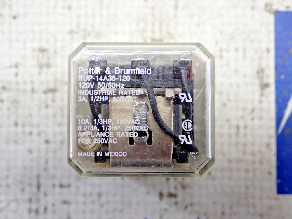 Potter Brumfield KUP-14A35-120 Cube Relay 120V 11 Pin lot of 4