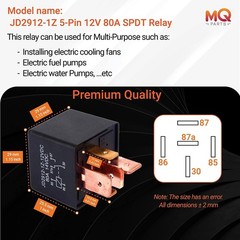 3Pack 12V 5Pin 80Amp Automotive Switch for Car, Truck, Boat, Van, Vehicle