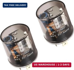 Share 2 PCS LED Flasher Relay, 2 Pin 12V Heavy Duty Turn Signal Relay for Fixing