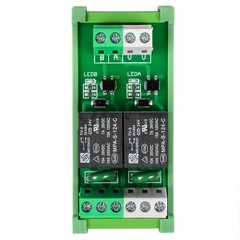Relay Board Module 2 Channel 1 SPDT DIN Rail Mount 24V DC/AC FYT732CD24