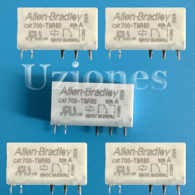 5PCS 5-Pins Relay For Allen-Bradley CAT 700-TBR60 CAT700-TBR60 60VDC 6A 250VAC