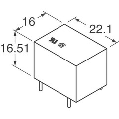 1 pc Relay 12V coil, 10A contact, SPST by TE-CONNECTIVITY P/N T7NS1D1-12