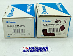 LOT OF 15 FINDER 40.52.9.024.0000 MINIATURE PCB POWER RELAY 24VDC 8A 250V 8-PIN