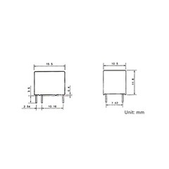 5 Pcs 3V Relay HK4100F-DC3V-SHG 6 Pins 3A 250V AC 30V for DC