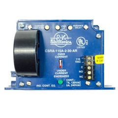 R-K Electronics CSRA-115A-2-30-AR Current Sensing Relay, 115VAC, Auto-Reset, 10A
