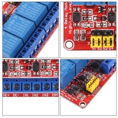 2pcs DC 12V Relay Module 4 Channel Relay Board Shield with Optocoupler Isolat…