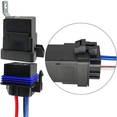 4-pin 80/60AMP 12VDC Waterproof Relay with Harness Kit, Heavy Duty 12 AWG Tinned