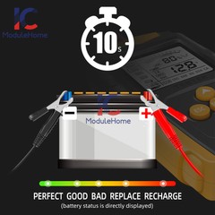 12V 24V Car Lead-Acid Battery Tester LCD Charging Load Test Diagnostic Analyzer-