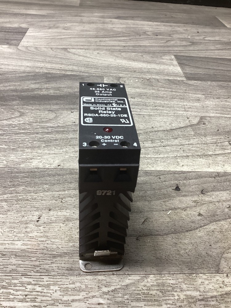 CONTINENTAL INDUSTRIES Solid State Relay RSDA-660-25-1DE #131N48