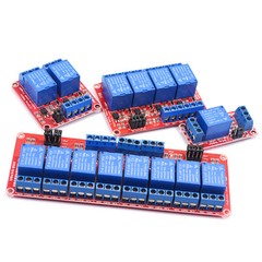 5V 12V 24V Relay High Low Level Optocoupler Board Module 1-2-4-6-8 Pi Channel