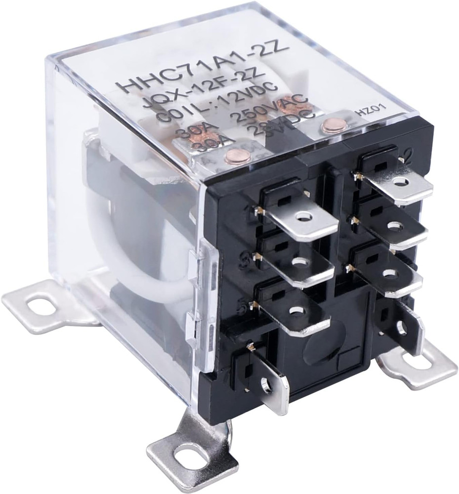 /JQX-12F-2Z DC 12V Coil Voltage 30A DPDT 2NO+2NC General Purpose High Power Rela