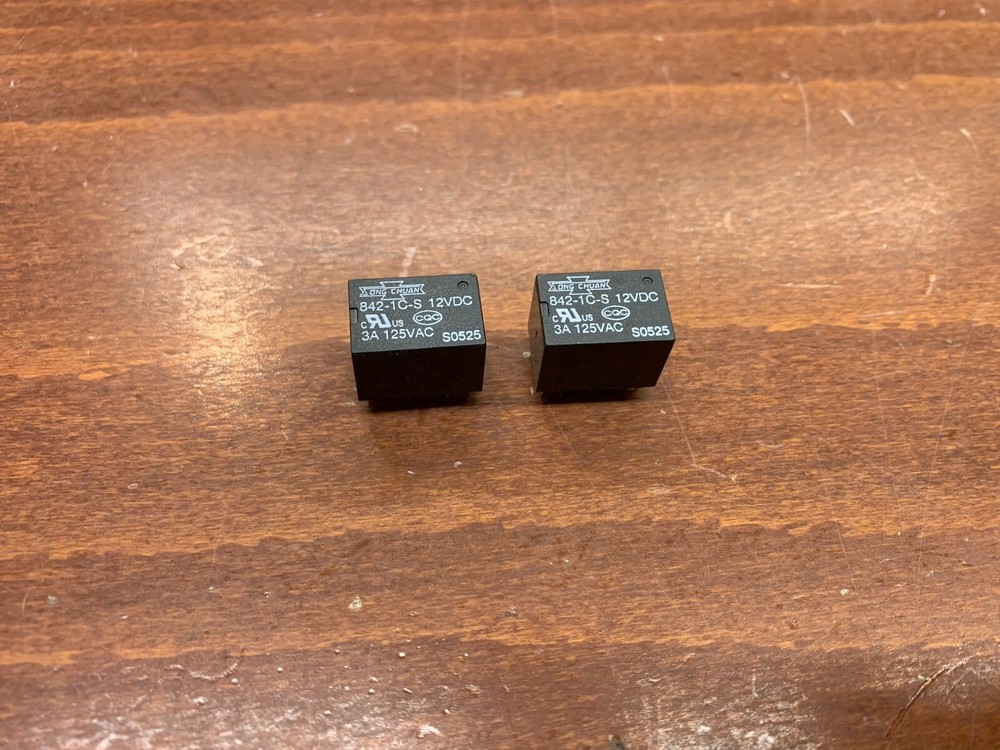 2-PCS Song Chuan 842-1C-S-12VDC General Purpose Relay SPDT 12VDC 15.7×10.9x12mm