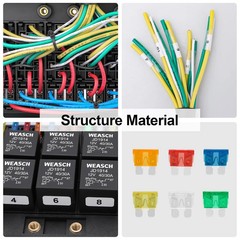12V Relay Box 15 Way Fuse Relay Box, with Pre-Wired, 10 Relays and 15 ATC/ATO Bl