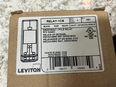 *FREE SHIPPING* LEVITON RELAY-1CB BLACK GREENMAX 1-POLE RELAY *NEW*