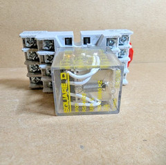 Square D 8501RS14V20 Power Relay w/ 8501NR45 Base, 120VAC, 5A, 4PDT (New NB)