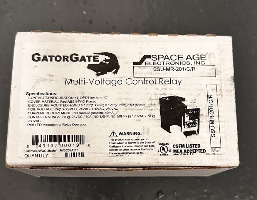 Gatorgate Multi-Voltage Control Relay SSU-MR-101/C/R