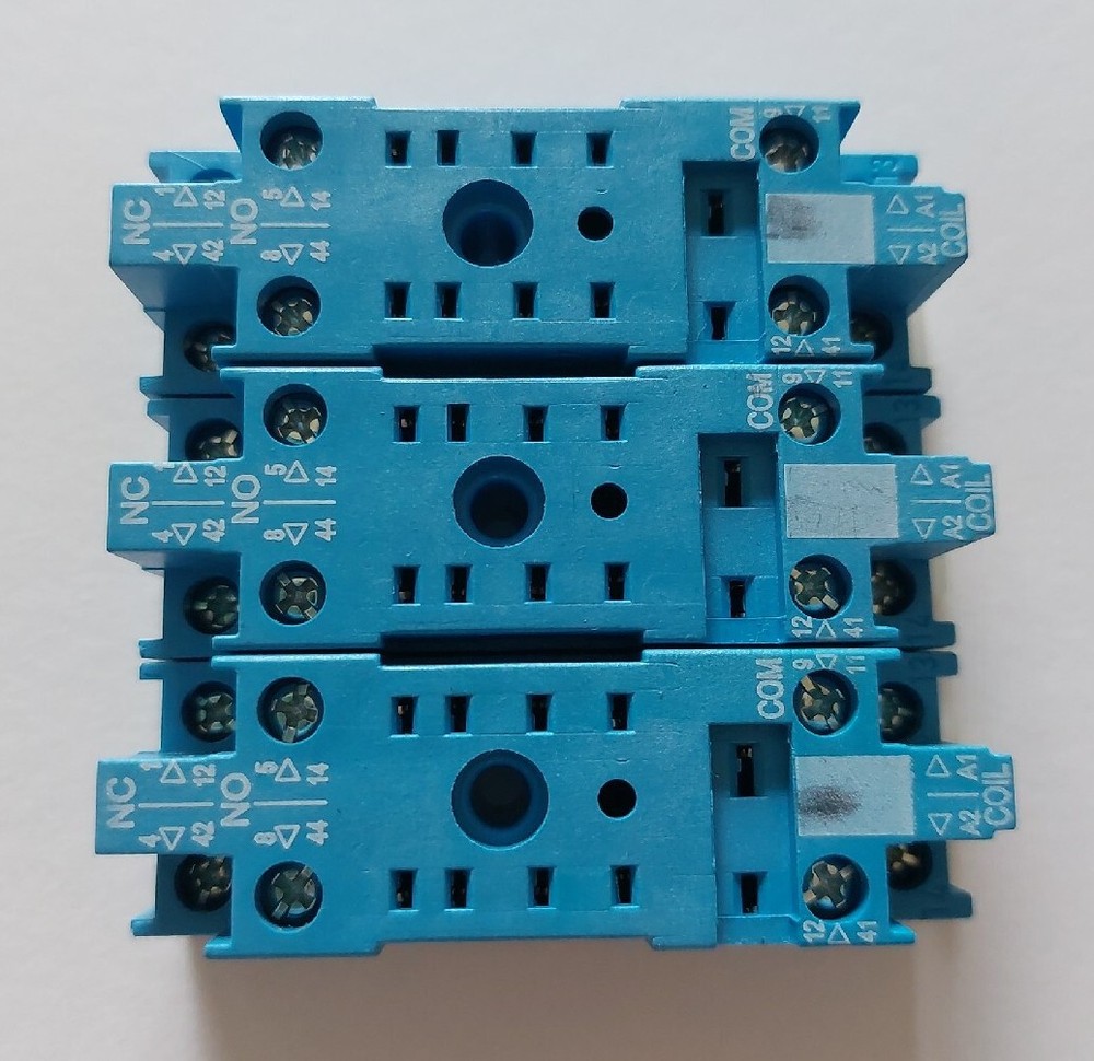 Set Of 3 194814 New-No Box; Finder 94.82 Relay Socket; 250V; 10A; 8-Pin