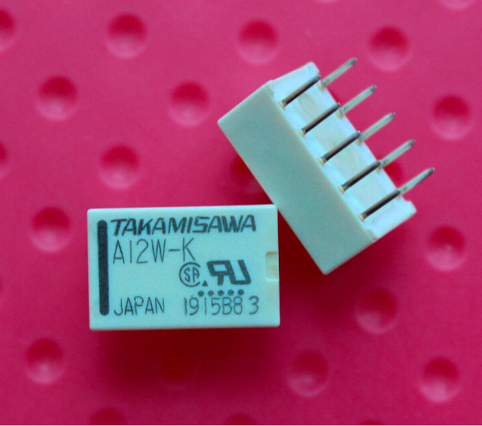 10pcs A12W-K A12W 12V 1A 2Poles ORIGINAL Miniature Relay