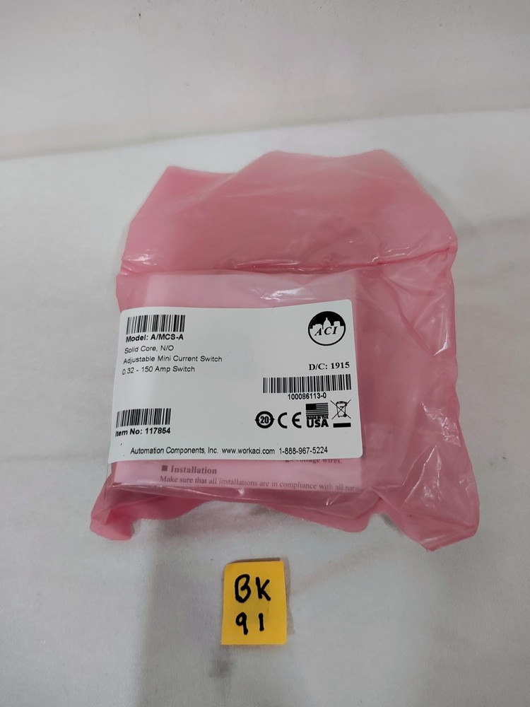 ACI 117854 A/MCS-A Solid Core Adjustable Mini Current Switch