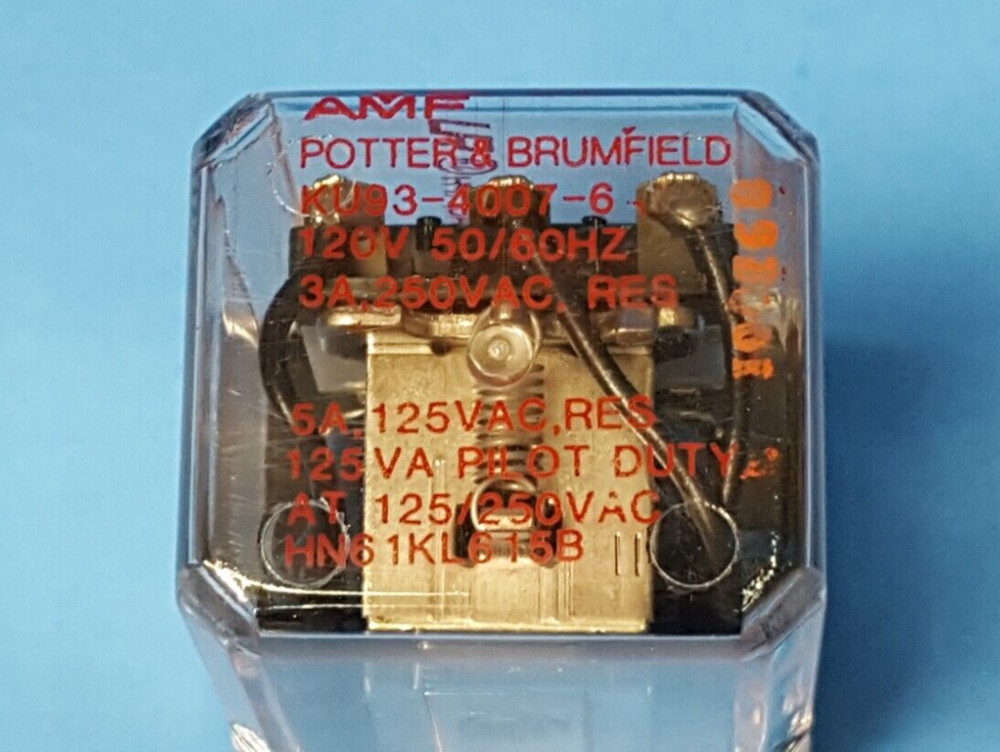 PILOT RELAY, HN61KL615B, AMF(P&B ), Coil 120 VAC, 3PDT, TPDT, 5 A-125V, 3A- 250V