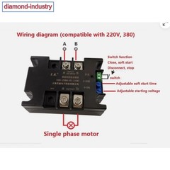 1X220V single-phase motor soft starter module controller2-8KW motor online soft