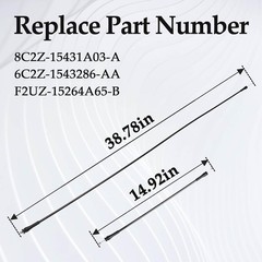 Rear Left Cargo Door Upper & Lower Latch Release Cables Compatible with Ford E-1