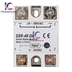 1-10Pcs SSR-25DA SSR-60DA 250V Solid State Relay Alloy Heat Sink 25/40/60/100A