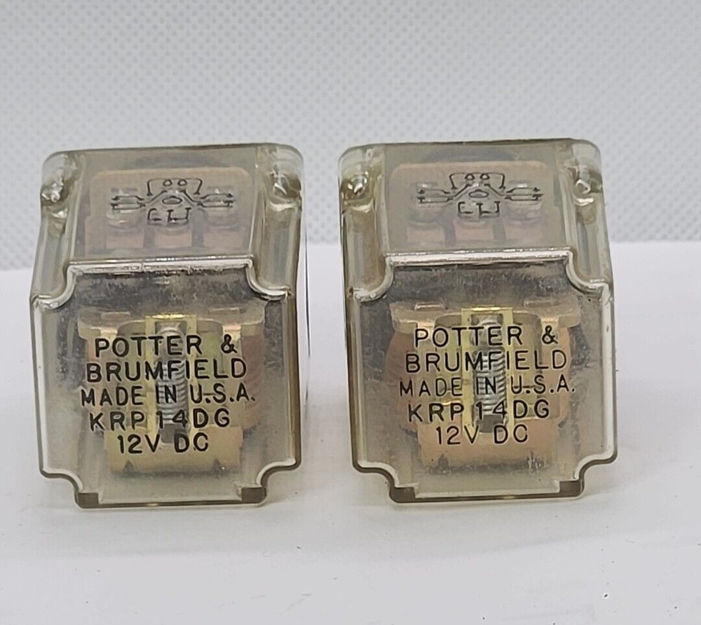 Lot of 2 – POTTER & BRUMFIELD RELAY TIME DELAY KRP 14DG 12V DC [RC 5-4]