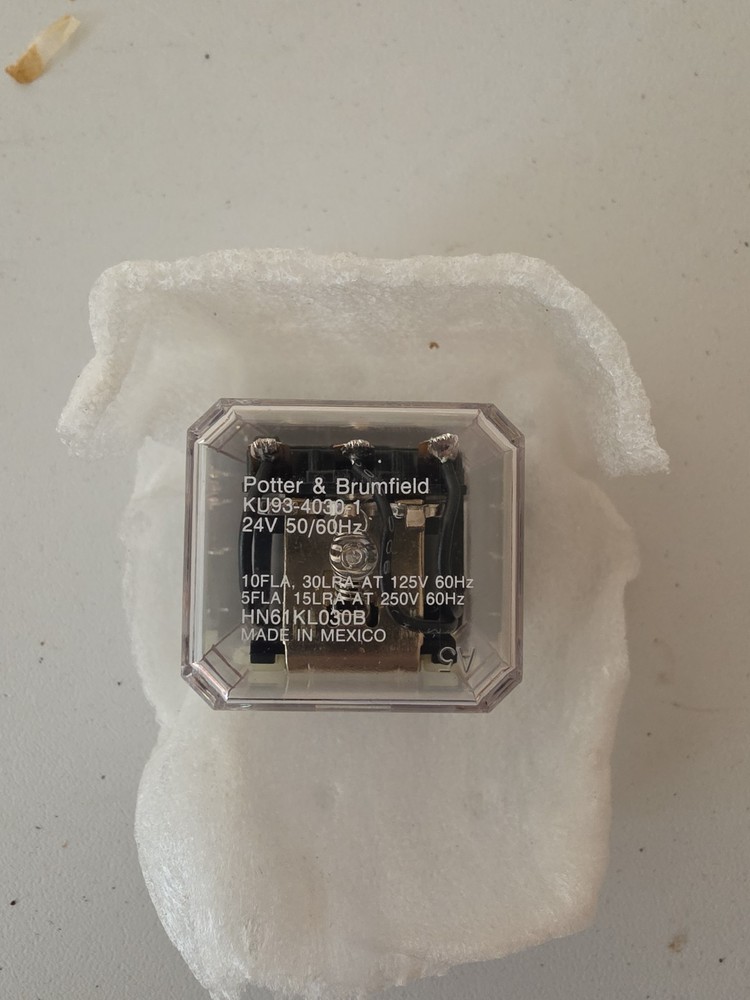 Carrier HN61KL030 Power Duty Relay 24V Coil TPDT Potter Brumfield OEM NOS