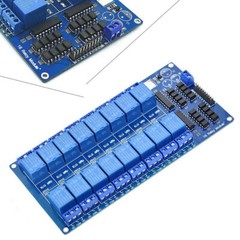5V Relay Shield Module Components with Optocoupler for 16-Channel