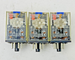 OMRON *LOT OF 3* – MKS2PIN – RELAY – 250VAC/ 30VDC, 10A RES. ,7A GEN. SINGLE PHS