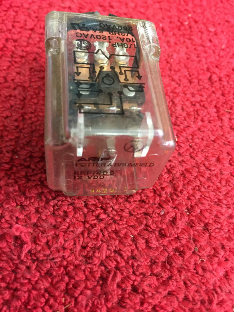 krp14dg 12vdc Power Relay, 3PDT, 12 VDC, 10 A potter brumfield/te connect NEW