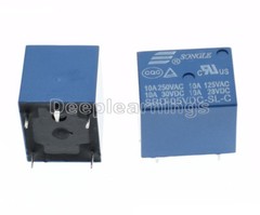 10PCS Mini DC5V Coil SRD-5VDC-SL-C 10A 250V 30VDC 125VAC 28VDC 5 Pin Power Relay