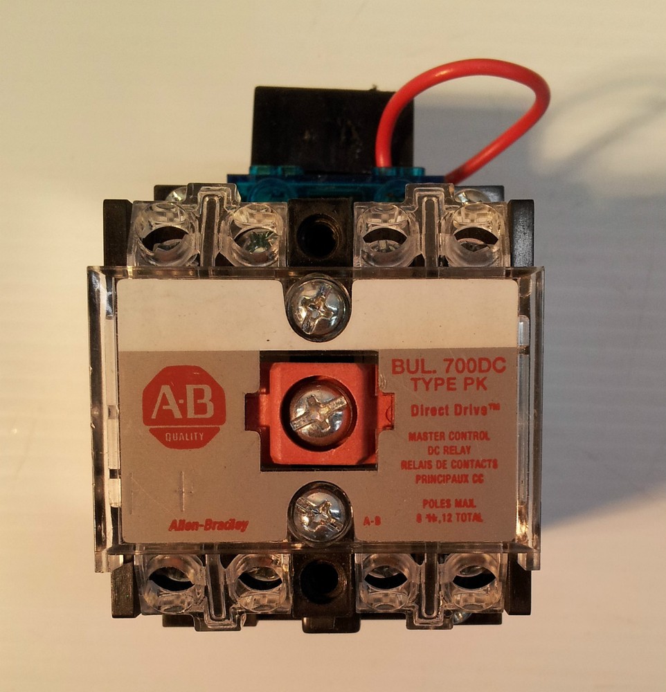 ALLEN BRADLEY 700DC-PK400Z24 BASE w/ 700DC TYPE PK CONTROL RELAY & 199-FSMA9