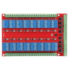 16 channel relay module interface card high/low level trigger DC 5/12 / 24VDC12V