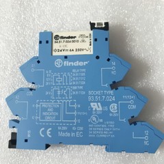 1pc FINDER 34.51.7.024.0010 24VDC Power Relay with 93.01.7.024 Socket