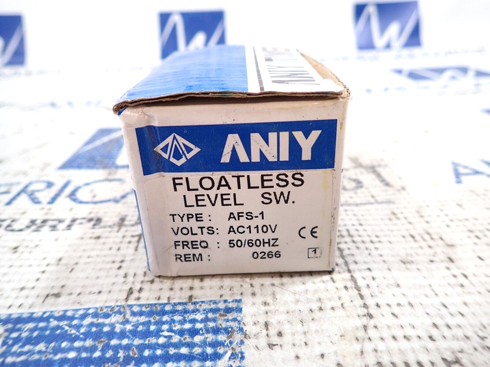 New Anly AFS-1 Floatless Relay Contact Rating 5A 250V, 110V AC 8 Pin