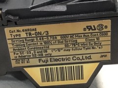 FUJI ELECTRIC Overload Relay TR-ON/3 4NROAE Used #125421