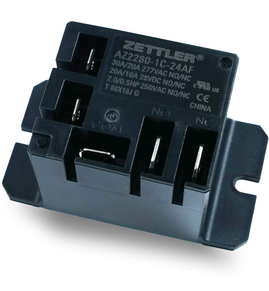 Zettler Mini Power Relay AZ2280-1C-24AF 30A 277VAC 28VDC -Universal 24 AC Volt