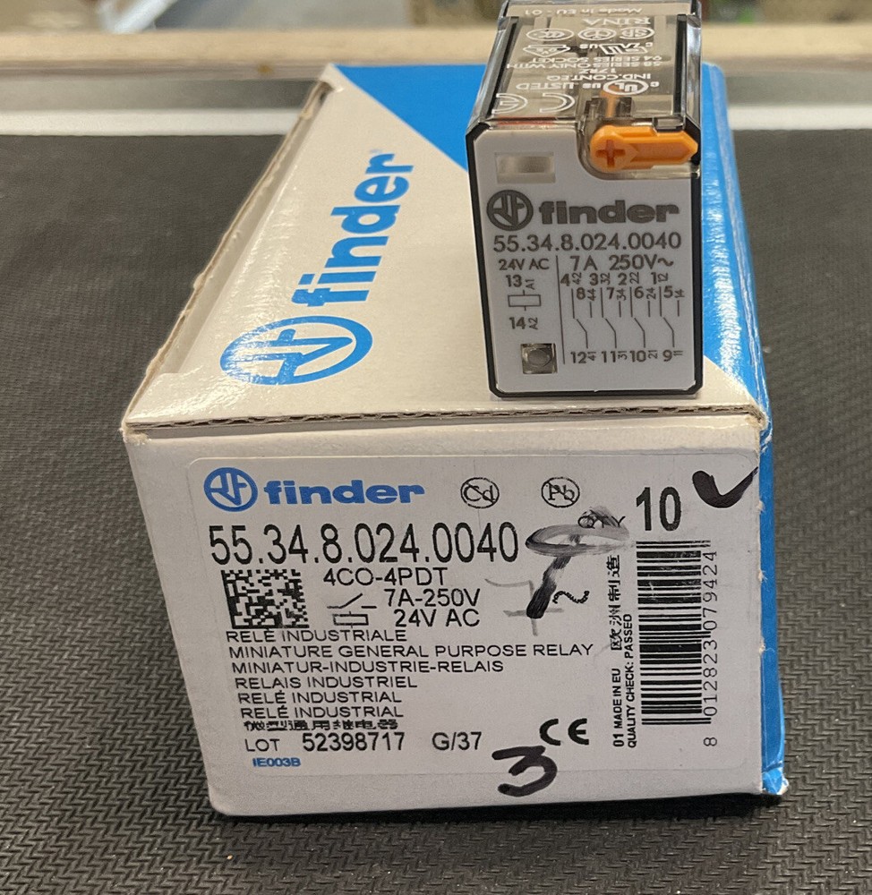 55.34.8.024.0040 – RELAY – 7A-250V COIL VOLTAGE 24V AC – 4PDT