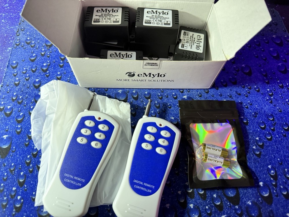 eMylo DC 12V 6X 1 Channel Wireless Relay RF Remote 6 relays