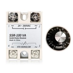 10A~100A Single-phase Voltage Regulated Solid State Relay With Knob Dial New