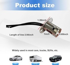 2PCS Car LED Bulb Socket Adapter with Short Bracket and Wi Color: BAY15D(1157)